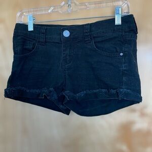 RSQ Fold-up Jeans Shorts, Black, Size 3, EUC30” waistband, 10” back rise